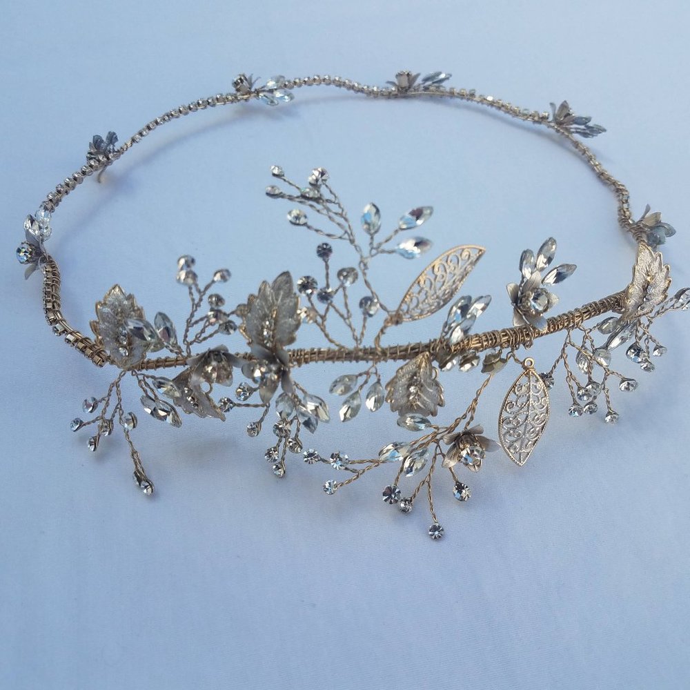 Gold Floral Headpiece - Picture 6 of 14